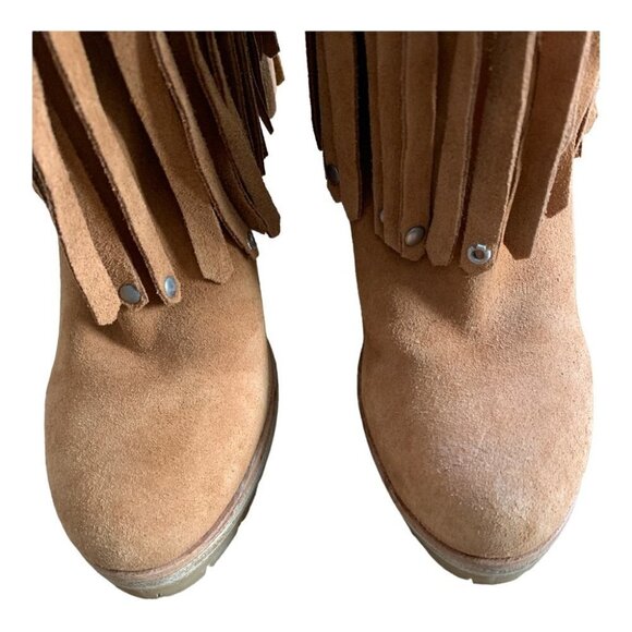 Zara Fringed booties with platform lug soles size 40 - Picture 6 of 15